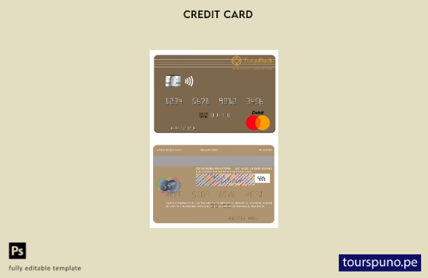 listo para imprimir plantilla de tarjeta mastercard de Mongolia TransBank of Mon
